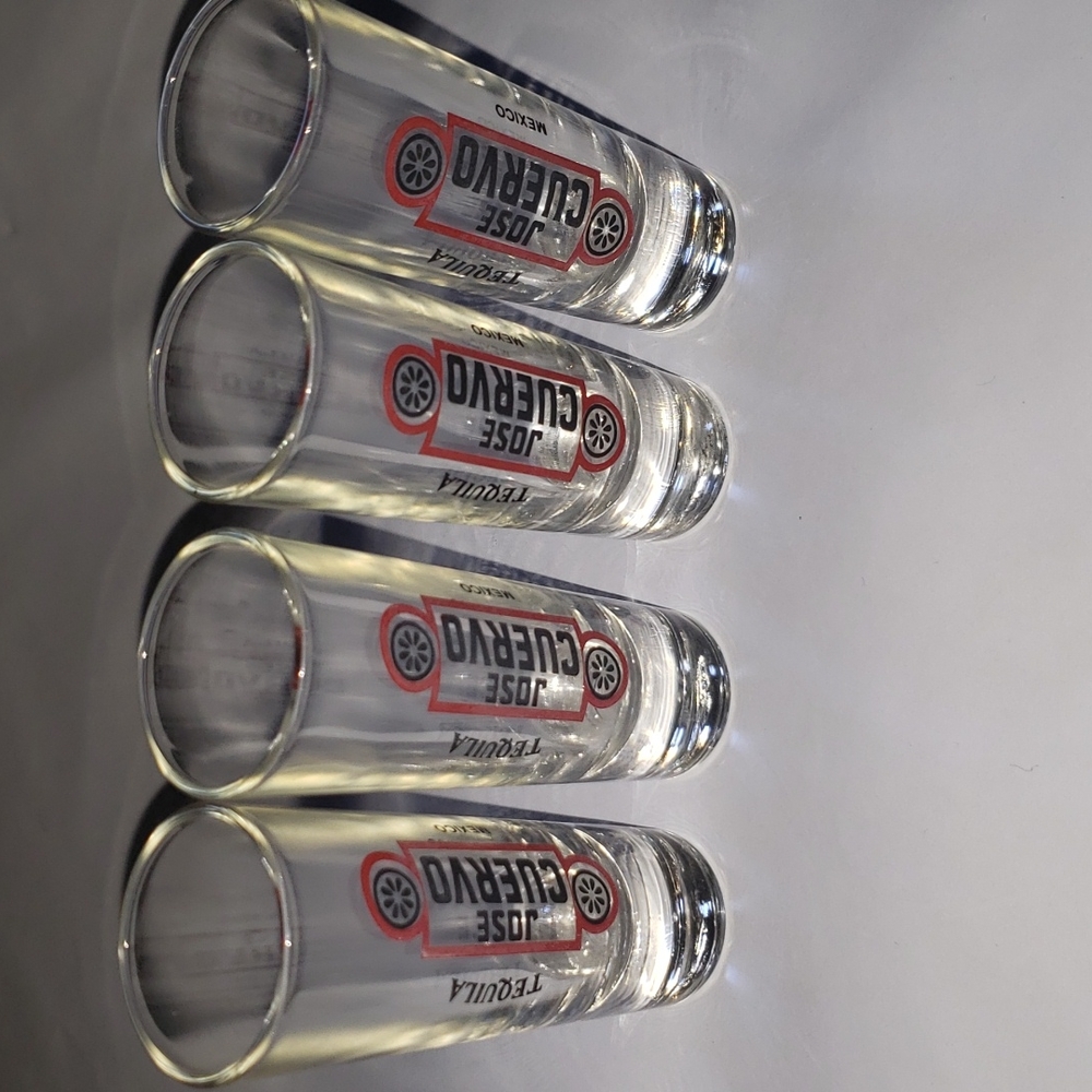 Set of 4 Jose Cuervo Tequila Mexico Shot Glasses